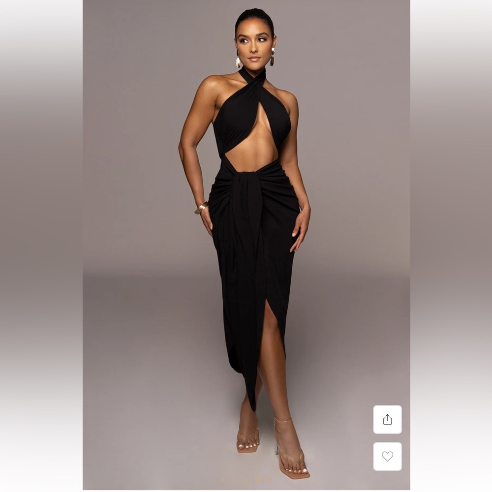 Jluxlabel Vibrant Yellow Halter Dress